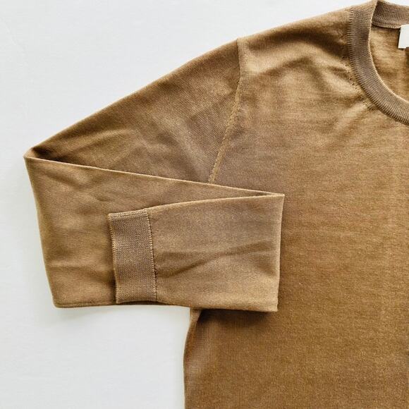 Ralph Lauren Collection Cashmere Crewneck Jumper Camel XS Fine Knit Purple Label - Picture 5 of 9